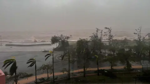 Reuters A general view of a beach due to the impact of Typhoon Yagi, in Do Son district, Hai Phong