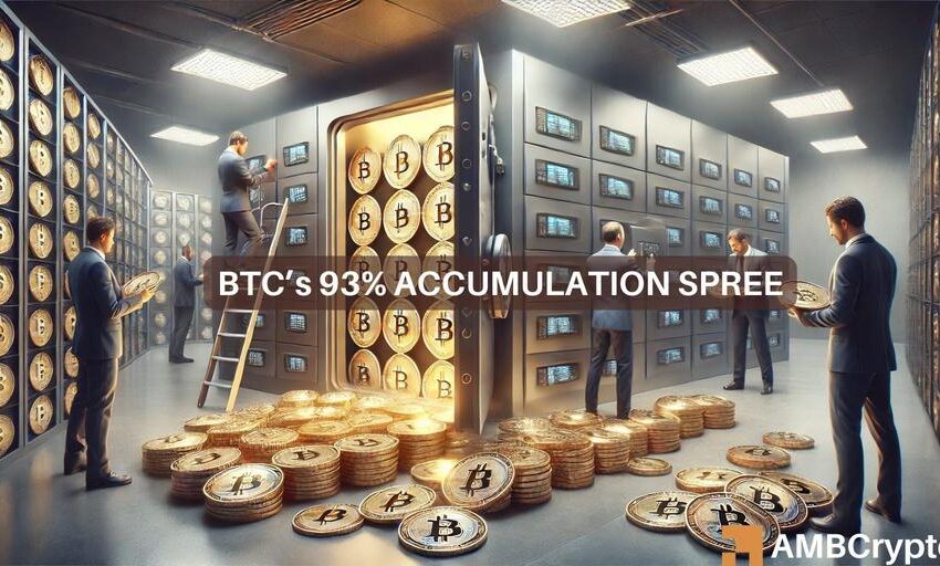 Bitcoin Amassment Domicile Rise 93% to Practically 4 Billion – Vehement Sign?